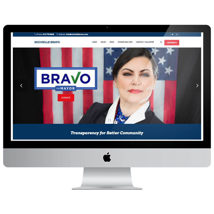 Political Campaign Website and Logo Design – BRAVO